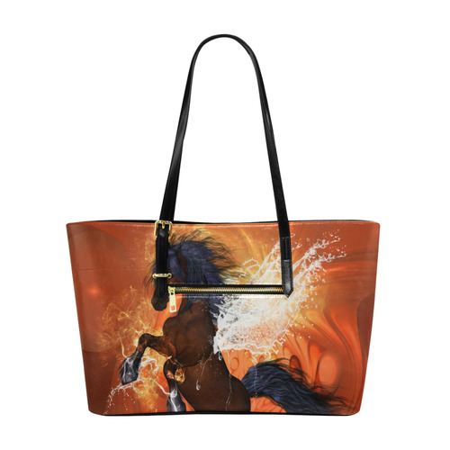 Horse with water wngs Euramerican Tote Bag/Large (Model 1656)