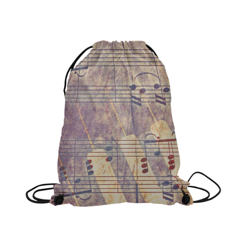 Music, vintage look B by JamColors Large Drawstring Bag Model 1604 (Twin Sides)  16.5"(W) * 19.3"(H)