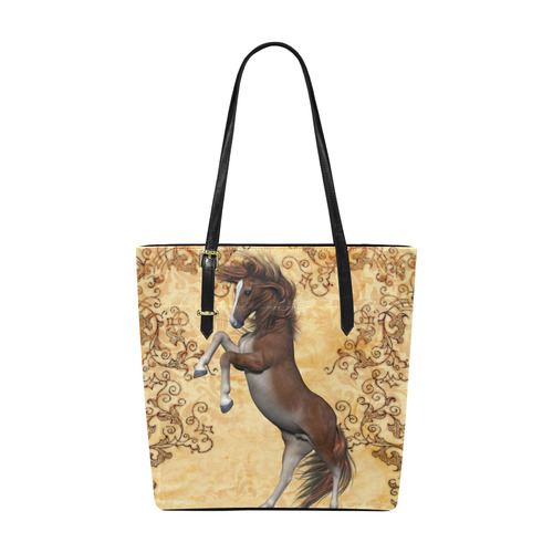 Wonderful brown horse Euramerican Tote Bag/Small (Model 1655)