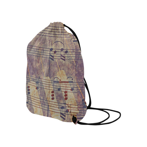 Music, vintage look B by JamColors Large Drawstring Bag Model 1604 (Twin Sides)  16.5"(W) * 19.3"(H)
