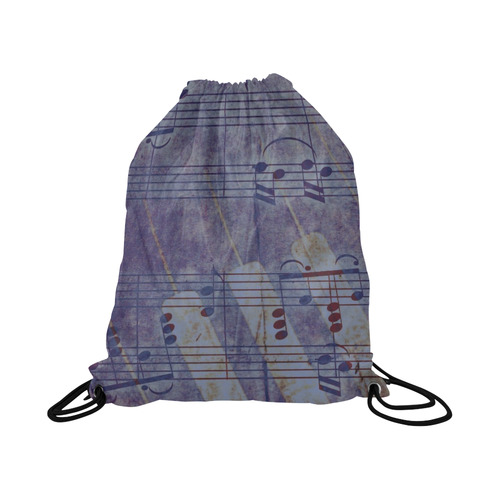 Music, vintage look C by JamColors Large Drawstring Bag Model 1604 (Twin Sides)  16.5"(W) * 19.3"(H)