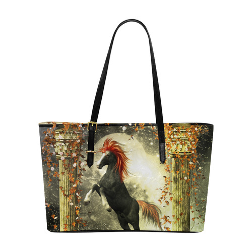 Wild horse in a fantasy world Euramerican Tote Bag/Large (Model 1656)