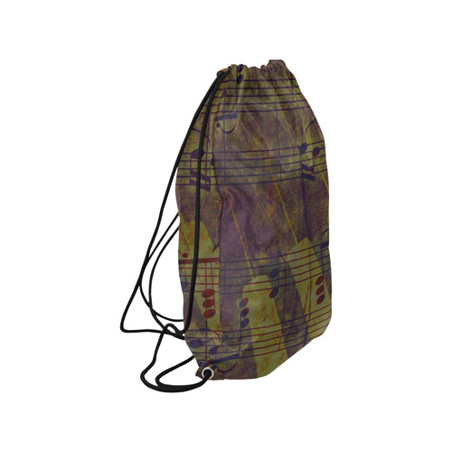 Music, vintage look A by JamColors Small Drawstring Bag Model 1604 (Twin Sides) 11"(W) * 17.7"(H)