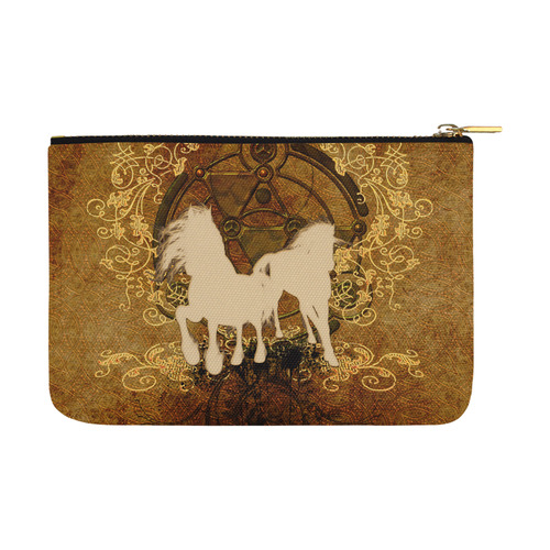 Beautiful horses, silhouette Carry-All Pouch 12.5''x8.5''