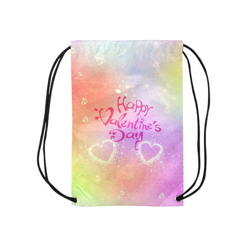 happy valentines day by FeelGood Small Drawstring Bag Model 1604 (Twin Sides) 11"(W) * 17.7"(H)