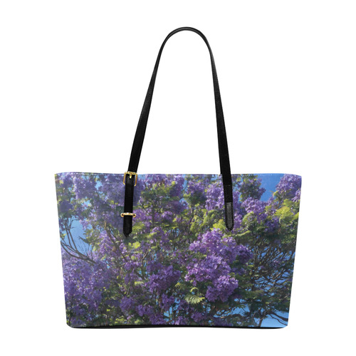 Blossoming Jacaranda Tree Floral Art Euramerican Tote Bag/Large (Model 1656)