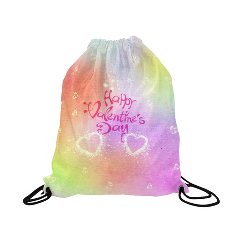 happy valentines day by FeelGood Large Drawstring Bag Model 1604 (Twin Sides)  16.5"(W) * 19.3"(H)