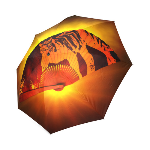 Chinese Fan - Tiger Foldable Umbrella (Model U01)