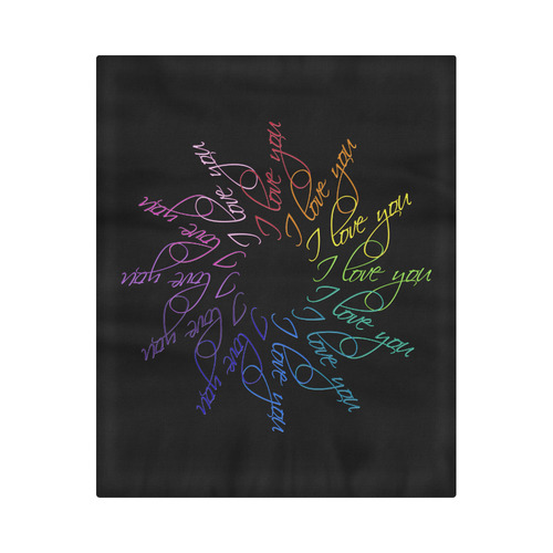 I love you rainbow Duvet Cover 86"x70" ( All-over-print)
