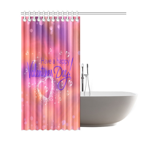 happy valentines day pink by FeelGood Shower Curtain 69"x72"