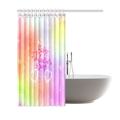 happy valentines day by FeelGood Shower Curtain 69"x72"