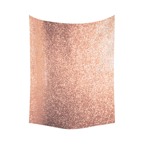 Rose Gold Glitter Defocused Abstract Light Cotton Linen Wall Tapestry 60"x 80"