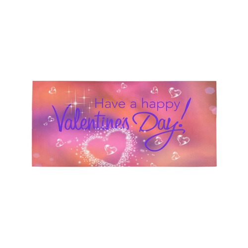 happy valentines day pink by FeelGood Area Rug 7'x3'3''