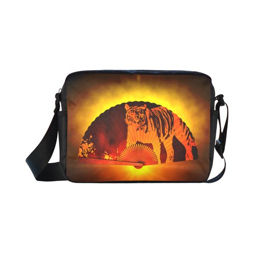 Chinese Fan - Tiger Classic Cross-body Nylon Bags (Model 1632)