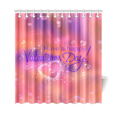 happy valentines day pink by FeelGood Shower Curtain 69"x72"