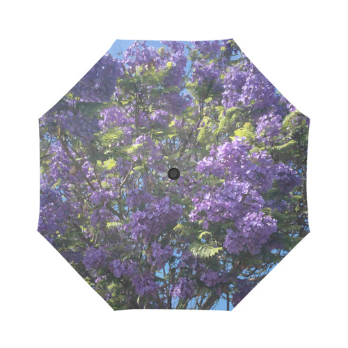 Blossoming Jacaranda Tree Floral Art Auto-Foldable Umbrella (Model U04)