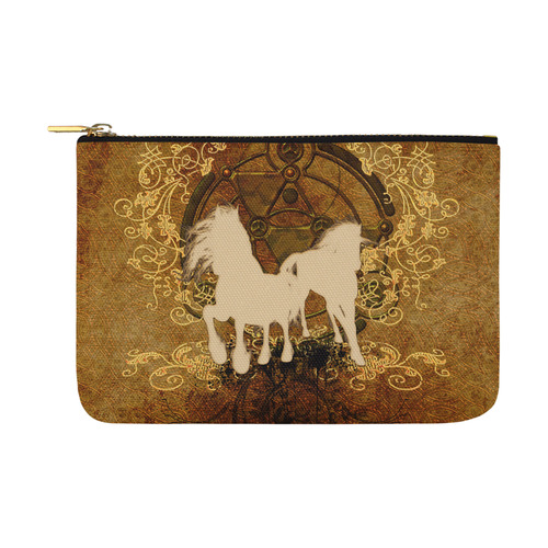 Beautiful horses, silhouette Carry-All Pouch 12.5''x8.5''