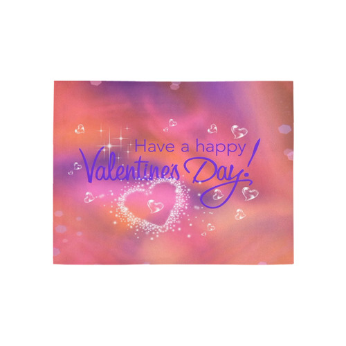 happy valentines day pink by FeelGood Area Rug 5'3''x4'