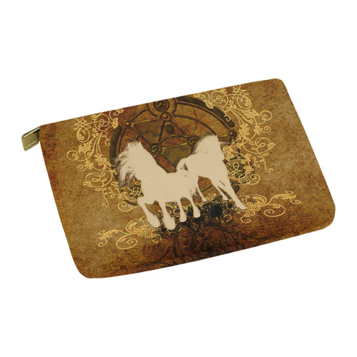 Beautiful horses, silhouette Carry-All Pouch 12.5''x8.5''