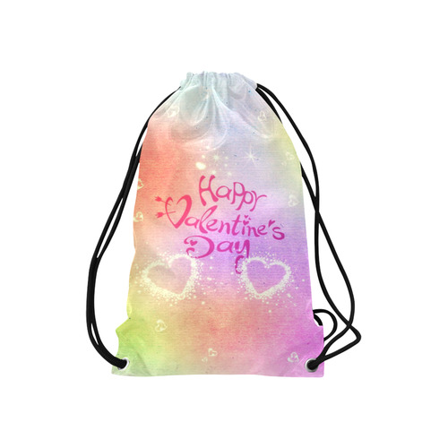 happy valentines day by FeelGood Small Drawstring Bag Model 1604 (Twin Sides) 11"(W) * 17.7"(H)
