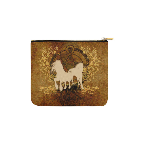 Beautiful horses, silhouette Carry-All Pouch 6''x5''