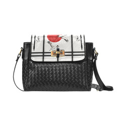 Shoji - Crane Maya flap over woven shoulder bag (Model 1652)