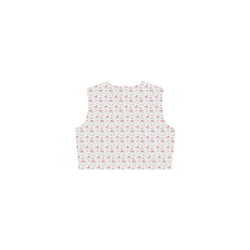 Lovely Pattern with Birds and Flowers Eos Women's Sleeveless Dress (Model D01)