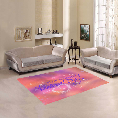 happy valentines day pink by FeelGood Area Rug 5'3''x4'