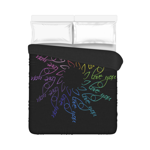 I love you rainbow Duvet Cover 86"x70" ( All-over-print)