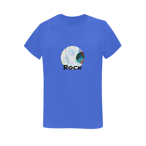 Acoustic Whitewash Rock Women's T-Shirt in USA Size (Two Sides Printing)