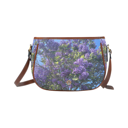 Blossoming Jacaranda Tree Floral Art Saddle Bag/Large (Model 1649)