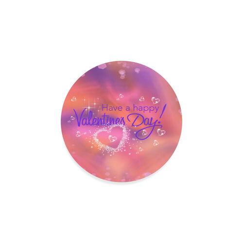 happy valentines day pink by FeelGood Round Coaster