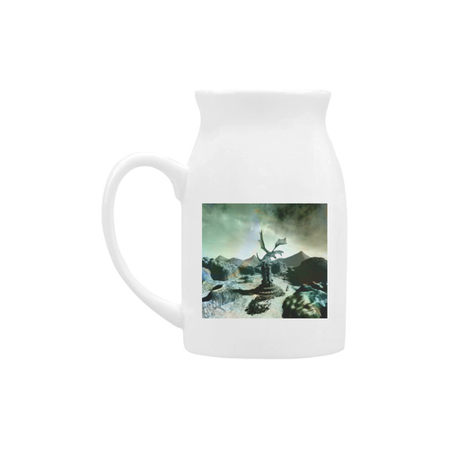 Dragon in a fantasy landscape Milk Cup (Large) 450ml