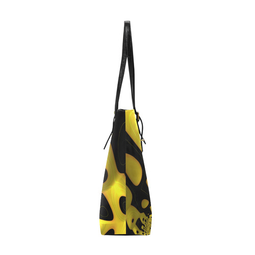 Yellow Black Frax Fractal Art Euramerican Tote Bag/Small (Model 1655)