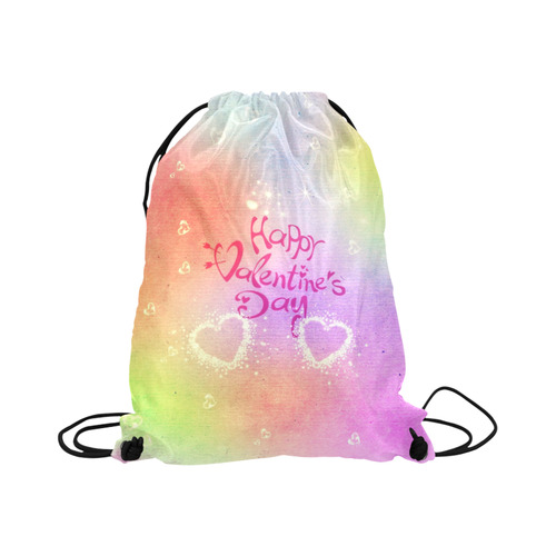 happy valentines day by FeelGood Large Drawstring Bag Model 1604 (Twin Sides)  16.5"(W) * 19.3"(H)