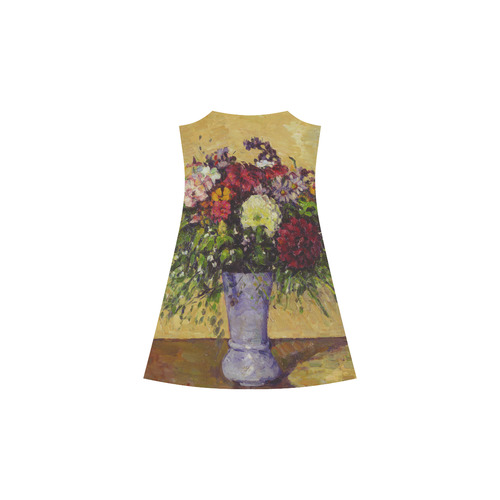 Cezanne Bouquet of Flowers Floral Still Life Alcestis Slip Dress (Model D05)