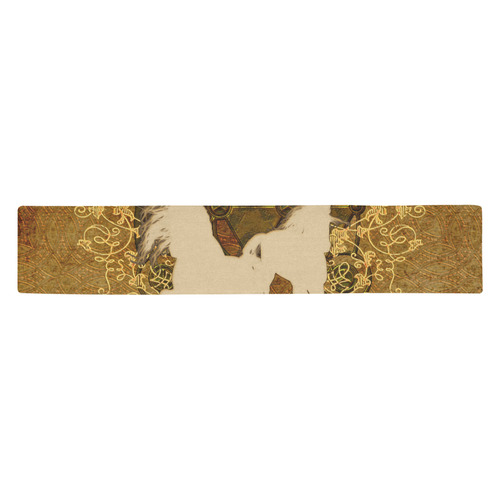 Beautiful horses, silhouette Table Runner 14x72 inch