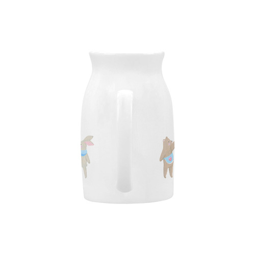 Cute Bear and Rabbit Playing with a Funny Ball Milk Cup (Large) 450ml