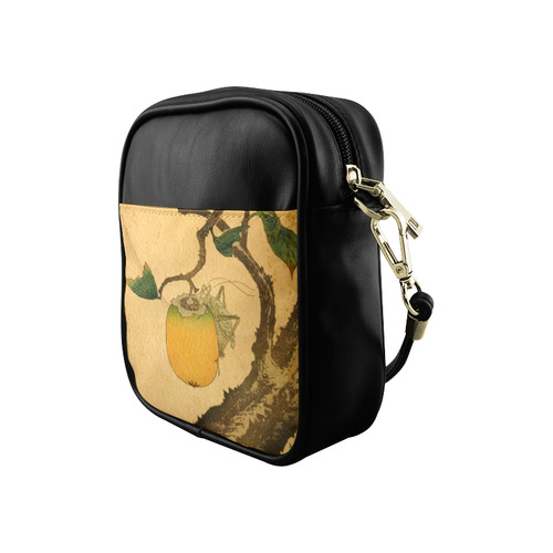 Hokusai Grasshopper Eating Persimmon Nature Sling Bag (Model 1627)