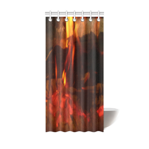 Burning Fire Shower Curtain 36"x72"