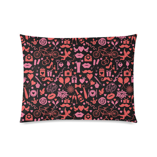 Pink Love Custom Picture Pillow Case 20"x26" (one side)