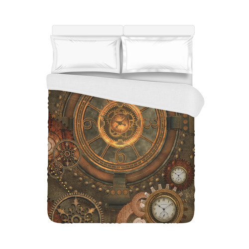 Steampunk, wonderful vintage clocks and gears Duvet Cover 86"x70" ( All-over-print)