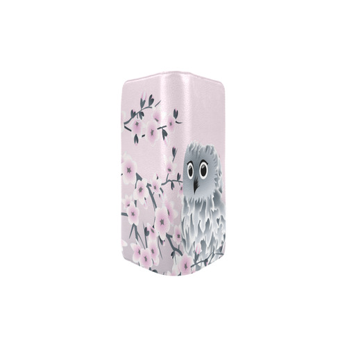Cute Owl and Cherry Blossoms Pink Gray Women's Clutch Purse (Model 1637)