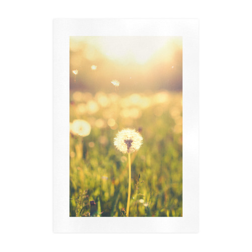 Dandelion on the Meadow at Sunlight Art Print 19‘’x28‘’