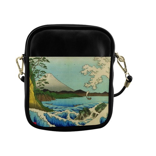 Hiroshige Sea at Satta Suruga Province Sling Bag (Model 1627)