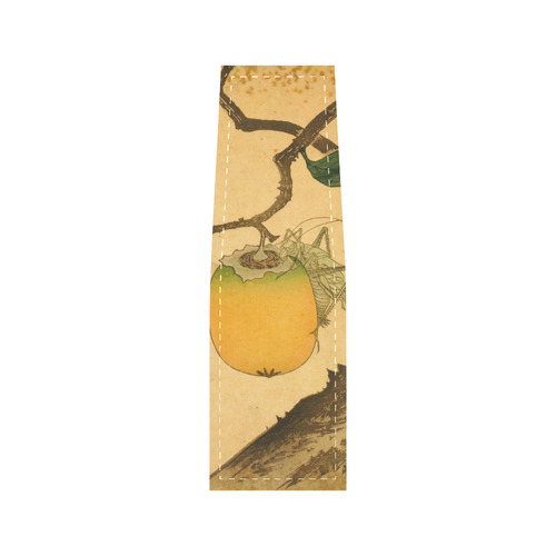 Hokusai Grasshopper Eating Persimmon Nature Saddle Bag/Small (Model 1649) Full Customization