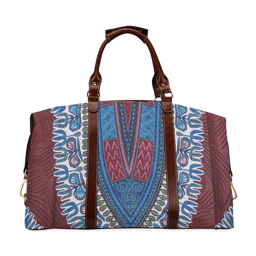 Dashiki royal Travel Tote Handbag Classic Travel Bag (Model 1643) Remake