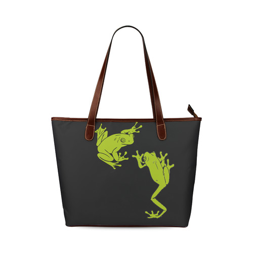 Froggy Love Shoulder Tote Bag (Model 1646)