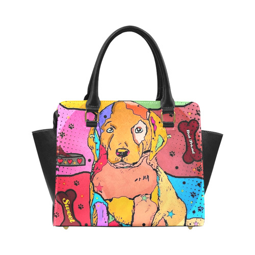 Labrador Popart By Nico Bielow Classic Shoulder Handbag (Model 1653)