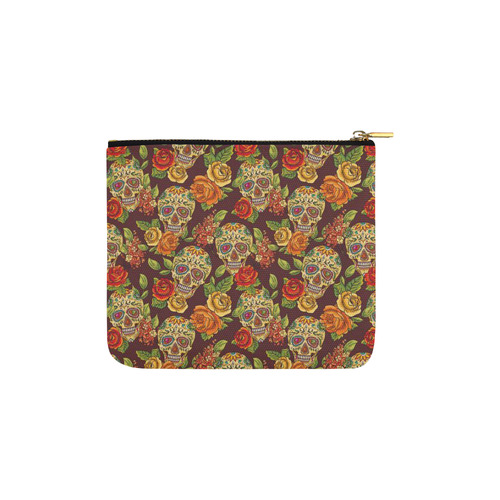 sugar skull pattern Carry-All Pouch 6''x5''